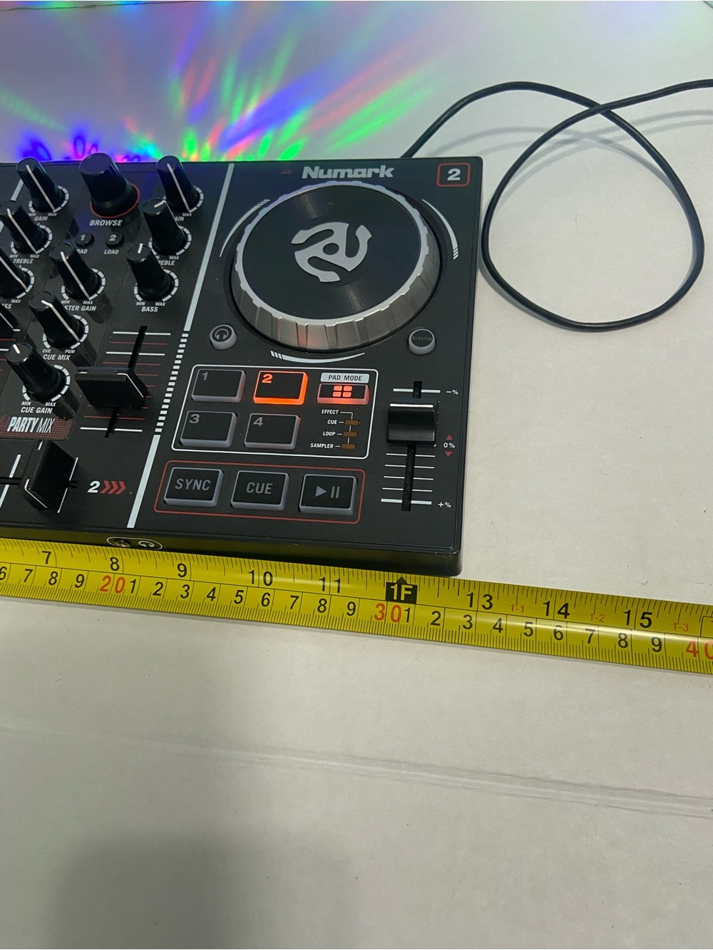 Numark Party Mix 2 Channel DJ Controller Built In LED Light Show USB Tested - Picture 7 of 8